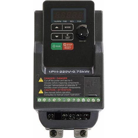 Rs Pro – Variateur de fréquence 1,5 kW 230 V c.a. 1 phase – Courant 15,5 A – Fréquence 0.01 à 599Hz – Indice IP20 pour moteurs c.a. (1/3)