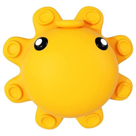 Couvercle de trop-plein de baignoire –Accessoires de salle de bain (silicone, jaune)
