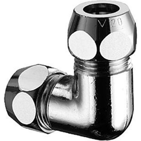 Schell angle à double vis 064 450 699 3/8 x 3/8, 8 mm chrome, (1/2)