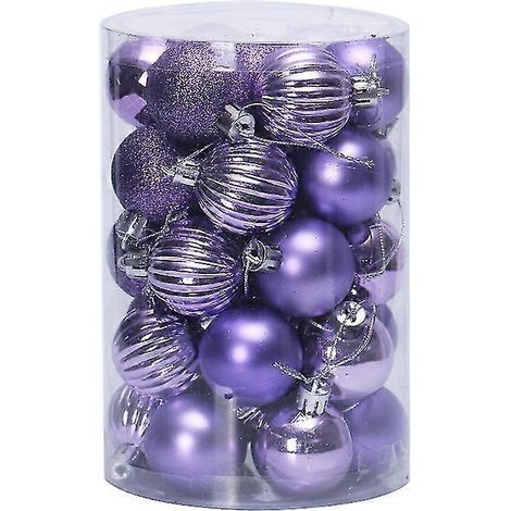 34 boules de Noël décoratives de 4 cm pour sapin de Noël - Idéales pour les fêtes de Noël (1/2)