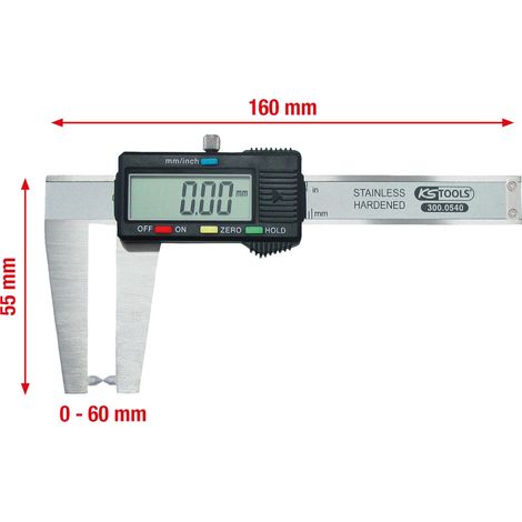 KS Tools Digital-Bremsscheiben-Messschieber 0-60 mm, 160 mm
