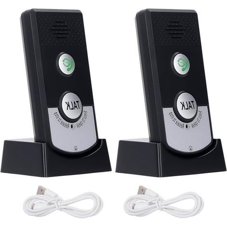 Instalación de intercomunicador,Intercomunicador inalámbrico,Resistente al agua,Sistema de intercomunicación,Blanco,Timbre inalámbrico (1/5)