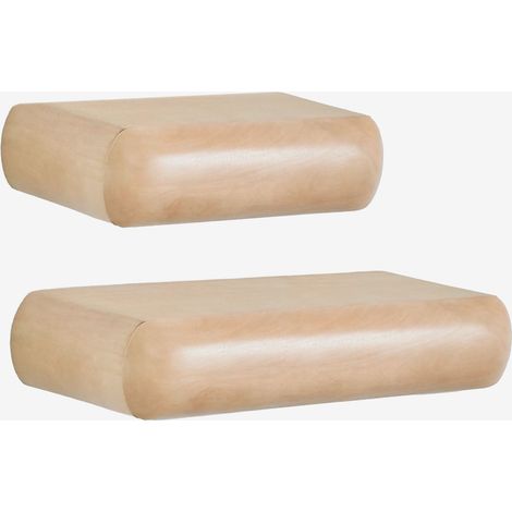 Set de 2 étagères murales en bois Carmen SKLUM &x2194&xFE0E 40 cm - &x2194&xFE0E 60 cm (1/5)