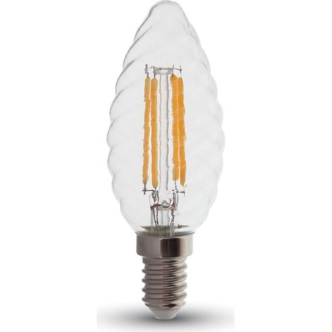V-TAC ampoule LED filament 4W E14 bougie dimmable chaud (1/5)