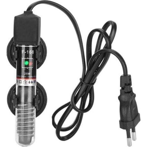 Riscaldatore per acquario da 25 W, antideflagrante, a temperatura costante, con spina UE 220V-240V, mini riscaldatore per acquario da 26℃ per acquari marini da 20 l + riscaldatore per acquario da 20 l