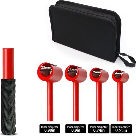 Scharniereinstellschlüssel-Set – Mehrteiliges Präzisionswerkzeug für Türen und Schränke – 5-teiliges verstellbares Schraubenschlüssel-Set in Rot (1/5)