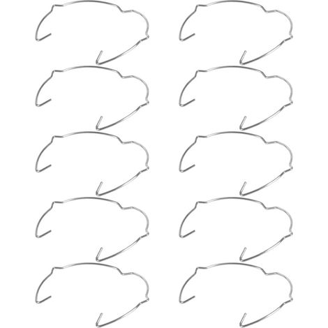 10 Pièces Clips À Ressort De Retenue Pour Spot Encastrable Mr16 Anneaux De Fixation En Acier Au Manganèse À Doubles Oreilles Boucle De Fixation Pour Douille D'Ampoule (1/5)