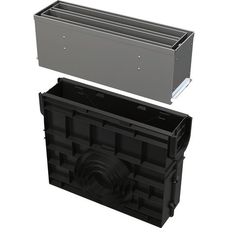 Alcadrain AVZ101R-R324R Servicebox für Schlitzrinne, symmetrisch, 160 mm, Edelstahl (1/4)