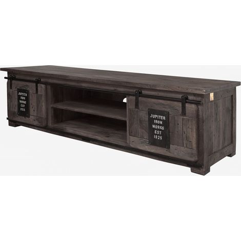TV-Board Mango 180x55x50 grau lackiert RAILWAY 235