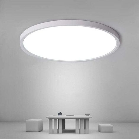 COMELY Plafonnier LED, 24W 6500K Lampe Plafond Blanc,2800LM IP54 Etanche Plafonnier Salle de Bain, Luminaire Plafonnier Rond pour Chambre,Salon,Couloir, Garage, Cuisine, Balcon, Ø30CM (1/5)