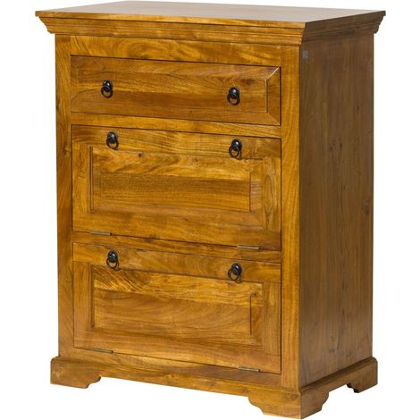 Kommode Akazie 80x45x100 honig lackiert OXFORD 0904 (1/4)