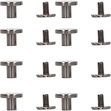 100 ensembles de rivets, vis et tire-fils à faire soi-même (album photo, surface incurvée en laiton, clous de rive, 96,5 m, finition canon de fusil) (1/5)