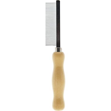 Peigne à puces avec manche en bois modèle Ligne de brosse