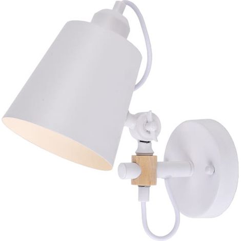 APLIQUE DE PARED METALICO E27 60W COLOR BLANCO 25x27cm EDM (1/2)