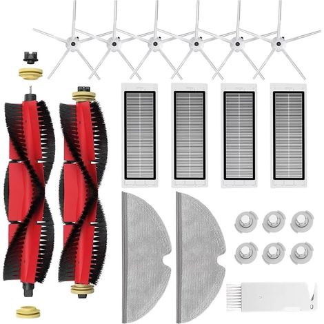 Zubehör für Xiaomi Roborock Saugroboter S5 Max S6 Max S6 Pure S6 MaxV S50 S51 S55 S60 S65 S5 S6, Ersatzteile Hauptbürste, Seitenbürste, HEPA Filter, Wischtücher, Filterkern, Reinigungswerkzeug