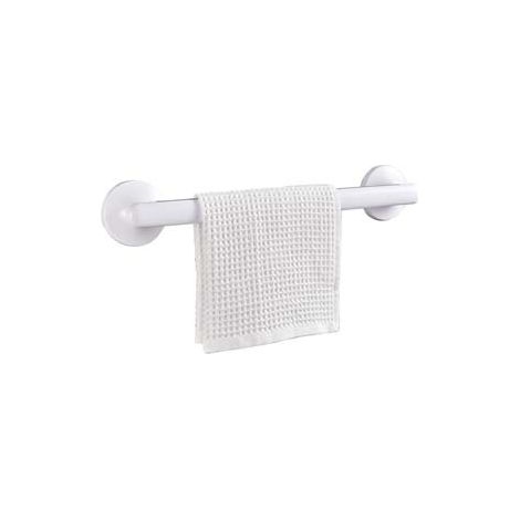 PORTA ASCIUGAMANO BAGNO IN ABS+TPR- - mm.421x73x59 - colore bianco - 3 pezzi AGLAIA