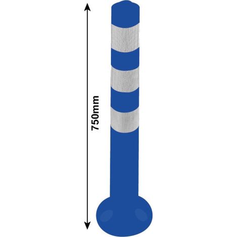 Bolardo flexible 750mm altura y 80mm diámetro incluye 3 tornillos BA30000 Azul