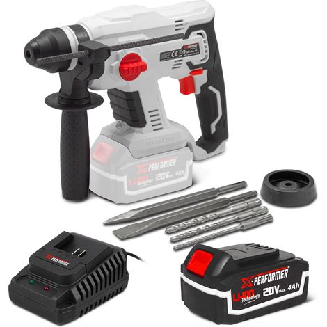 Marteau perforateur sans fil 20V avec moteur à induction avec batterie 4Ah - X-Performer (1/4)