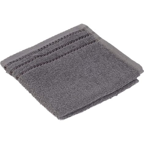 Lot de 4 Essuie-Mains, Berlin, 100% Coton, 30 x 30 cm - Anthracite (1/5)