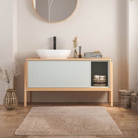 Tapis de bain Sky Soft Polyester Sable Beige 50 x 80 cm