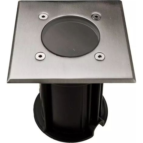 Faretto Quadrato Per Lampada GU10 Calpestabile Segnapasso Incasso da Pavimento IP65 Carrabile Acciaio SKU-7516 (1/3)