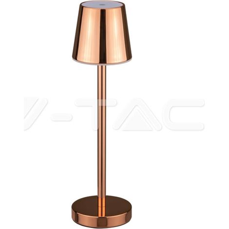 3W LED LAMPADA DA TAVOLO RICARICABILE TOUCH DIMMERABILE CORPO D ORO 4000K - Luce NATURALE (1/5)
