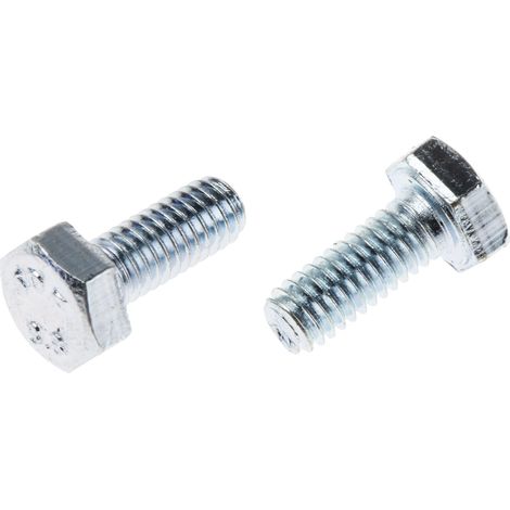 Vis à tête hexagonale, Acier Galvanisé et passivé, M4 x 10mm ( Prix pour Sachet de 100 )