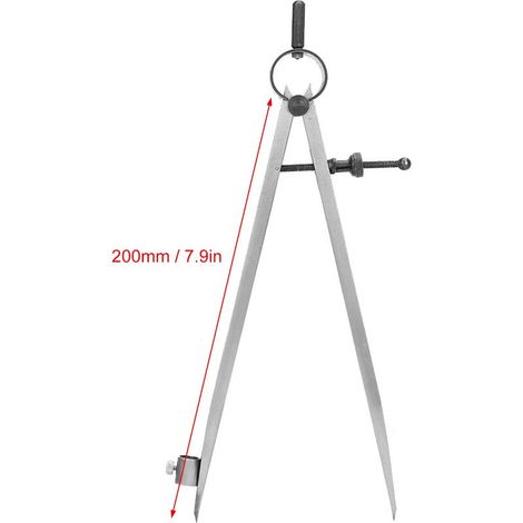 Compas de dessin rotatif 200mm pour traçage précis et artisanat, outil de scribage et de mesure (1/5)