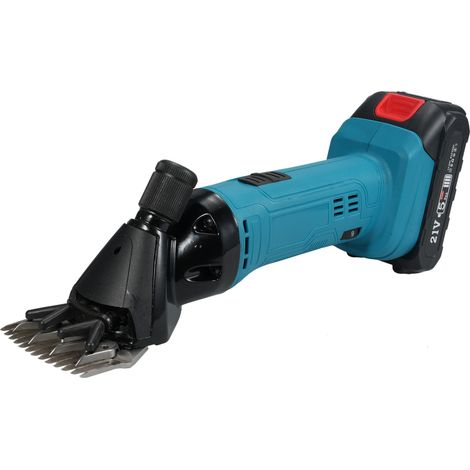 Elektrischer Schertrimmer mit 500 W und 2400 U/min, 21 V wiederaufladbarer Profi-Scherer mit 6 Geschwindigkeitsstufen zum Scheren von Wolle und Fell bei Rindern, Ziegen und anderen Nutztieren, Lithium