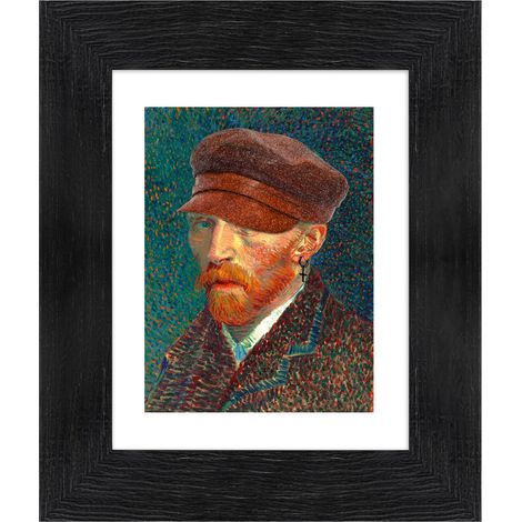 Affiche d'artiste encadrée portrait de Van Gogh 40x50 cm (1/4)
