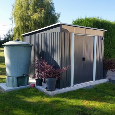 Abri Jardin Métal 6,67m²Skylight Anthracite Kit Ancrage X-Metal (1/5)