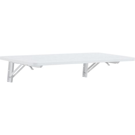 Tavolo pieghevole da parete bianco in MDF 80 x 40 cm HOMVRA (1/5)