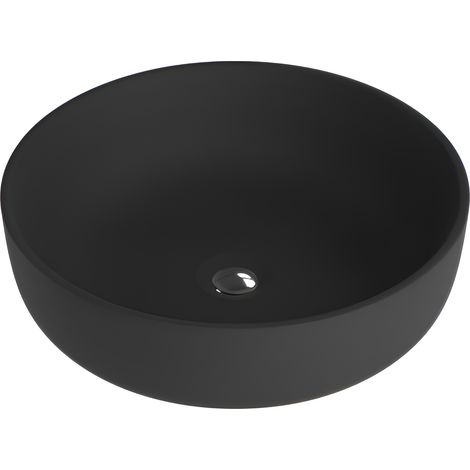 Vasque à poser LAVITA Vasque à poser élégante et compacteProduit en porcelaine de haute qualité ronde 41,5x41,5x13,5 cm  Noir