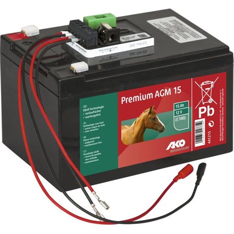 Gel-Akku 12V, 12Ah, inkl. Laderegler und Netzladegerät