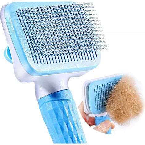 Brosse Chiens Chats, Autonettoyante Brosse poils morts pour chat chien, Brosses de Toilettage pour Chats et Chiens Autonettoyante (1/4)