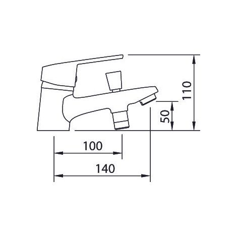 CLEVER C1 NF Smart Einloch-Badewannen-/Brausebatterie - ohne Zubehör - 99267C