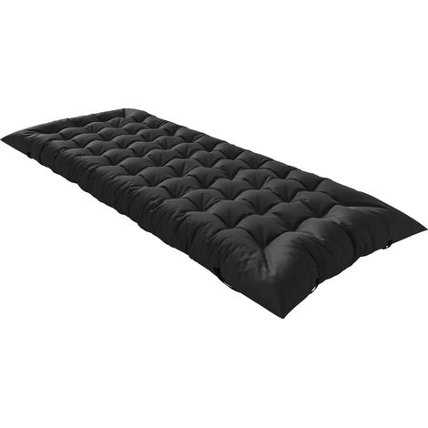 Outsunny esterilla de camping plegable, colchón de camping portátil con correas, antideslizante, para cama de camping, tienda, viajes, negro