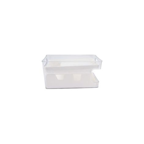 Organisateur de canettes double niveau pour réfrigérateur – Boîte de rangement – Blanc (1/5)