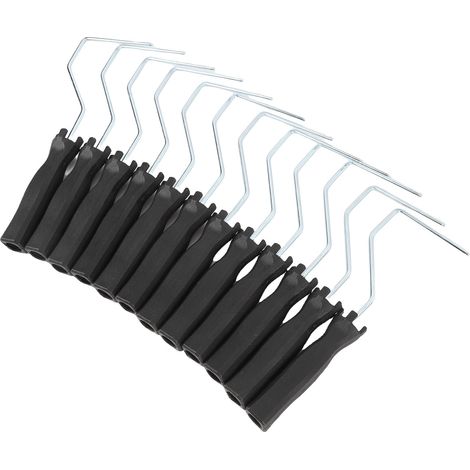Manche de rouleau à peinture de 10 cm (4 pouces), paquet de 12, manche réutilisable en plastique et acier pour la peinture des murs et les rénovations domiciliaires. (1/5)