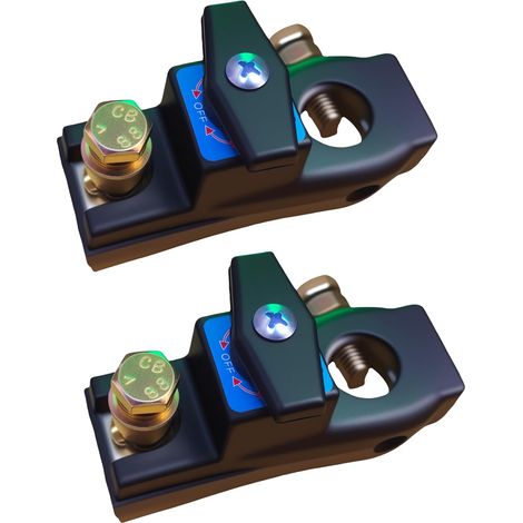 2PCS Battery Isolator Switch, 12V-24V Battery Disconnect Switch, Quick Disconnect Power Cut Off, boat battery isolator for Car, Marine, RV, ATV, Motorcycle (1/5)
