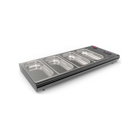 Base Chaude Bain-Marie - 840 mm - 4 Bacs - Sayl