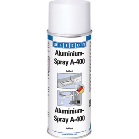 Vernice spray all'alluminio A-400 lucida, 400 ml weicon