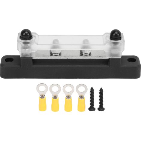 Répartiteur de bus 4 bornes 12-48V 150A antirouille noir pour voiture camion camping-car bateau équipement industriel (1/5)