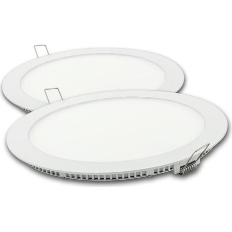 DOWNLIGHT LED MATEL REDONDO BLANCO 18W LUZ FRÃA 2UDS (1/4)