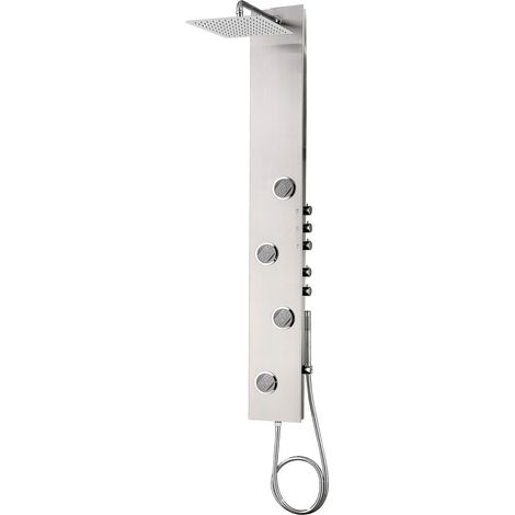 Columna de Ducha Modelo SUDERLAND Fabricado en Acero Inoxidable Hidromasaje Acabado en Cromo (1/2)
