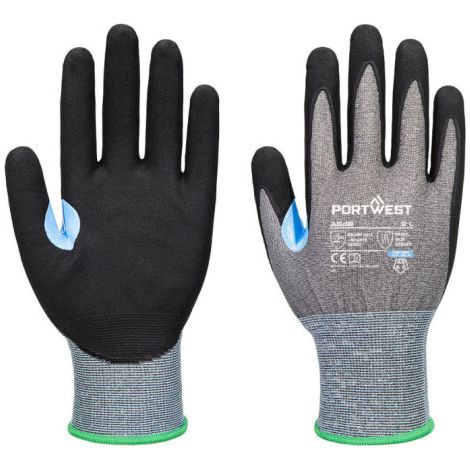 Guante de nitrilo CS Cut D21 PORTWEST A648 XXL Gris/Negro