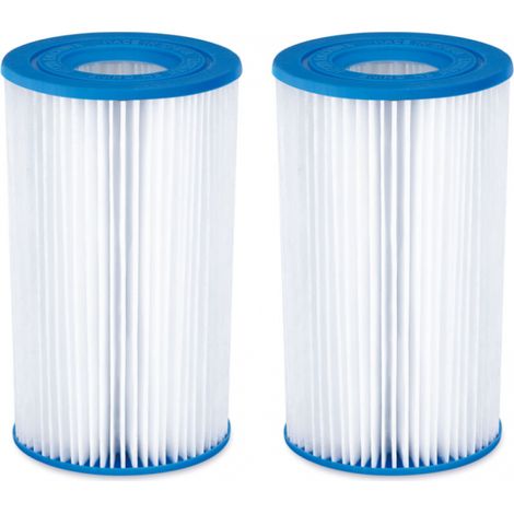2 cartouches filtrantes pour pompe de piscine gonflable Bestway III FD2138 Intex A/C (1/4)