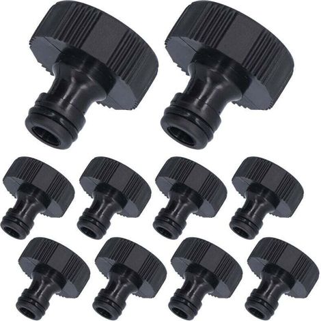 10 adaptateurs de filetage 15 mm, raccords de tuyau en plastique durables et étanches pour cour et jardin, G1 femelle (1/4)