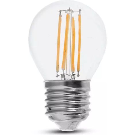 V-TAC LED-Lampe E27 6W 130LM/W G45 Filament Warmweiß