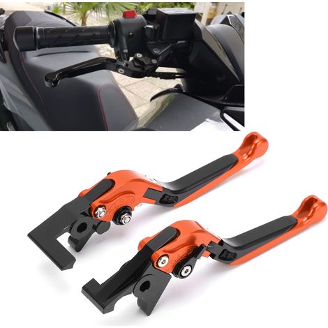 Accessoires moto, guidons pour Honda FORZA250, FORZA300, FORZA350 2018-2021 (F18 H18) Orange. (1/5)